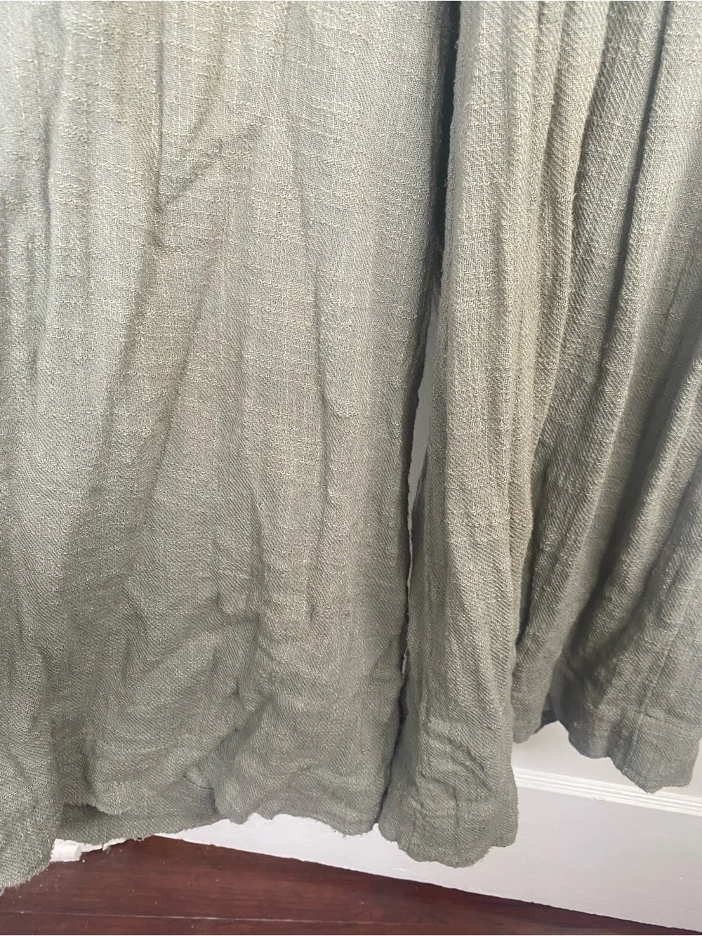 Free People Olive Green Gauze Overalls Jumpsuit
